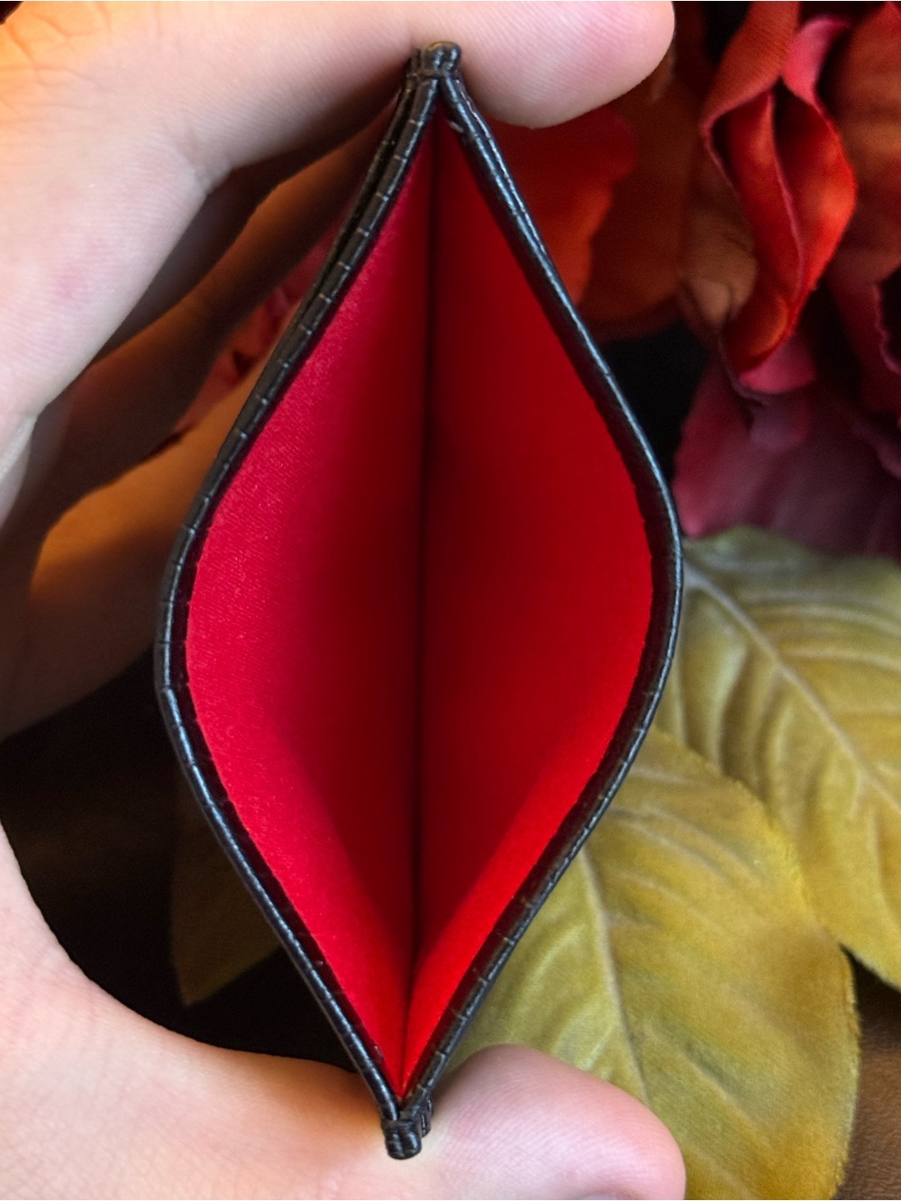 Christian Louboutin Logo Appliquéd Lizard Effect Glossed Leather Cardholder NWT - Picture 7 of 9